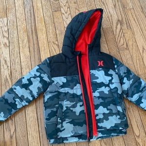 Hurley boys camo coat size 7